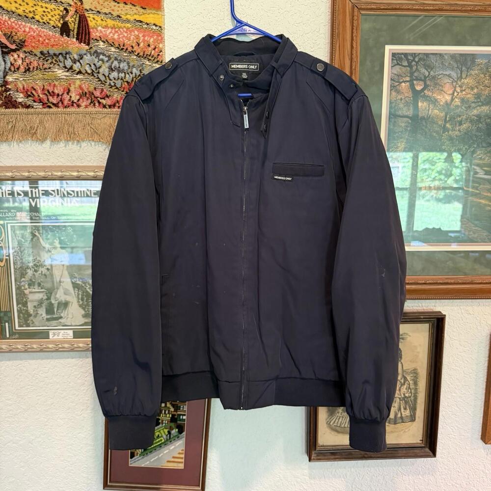 Vintage Members Only Men’s Iconic Racer Quilted‎ Lining Designer Jacket Size 2XL